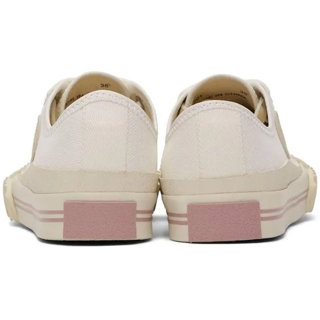 Acne Studios White Canvas Logo Patch Sneakers