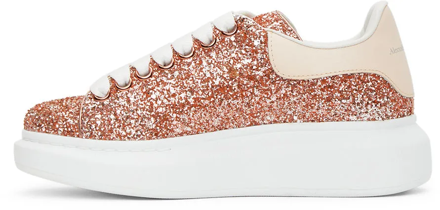 Alexander McQueen Pink Galaxy Glitter Oversized Sneakers