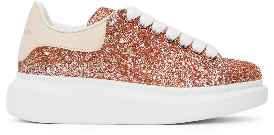 Alexander McQueen Pink Galaxy Glitter Oversized Sneakers