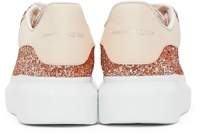 Alexander McQueen Pink Galaxy Glitter Oversized Sneakers