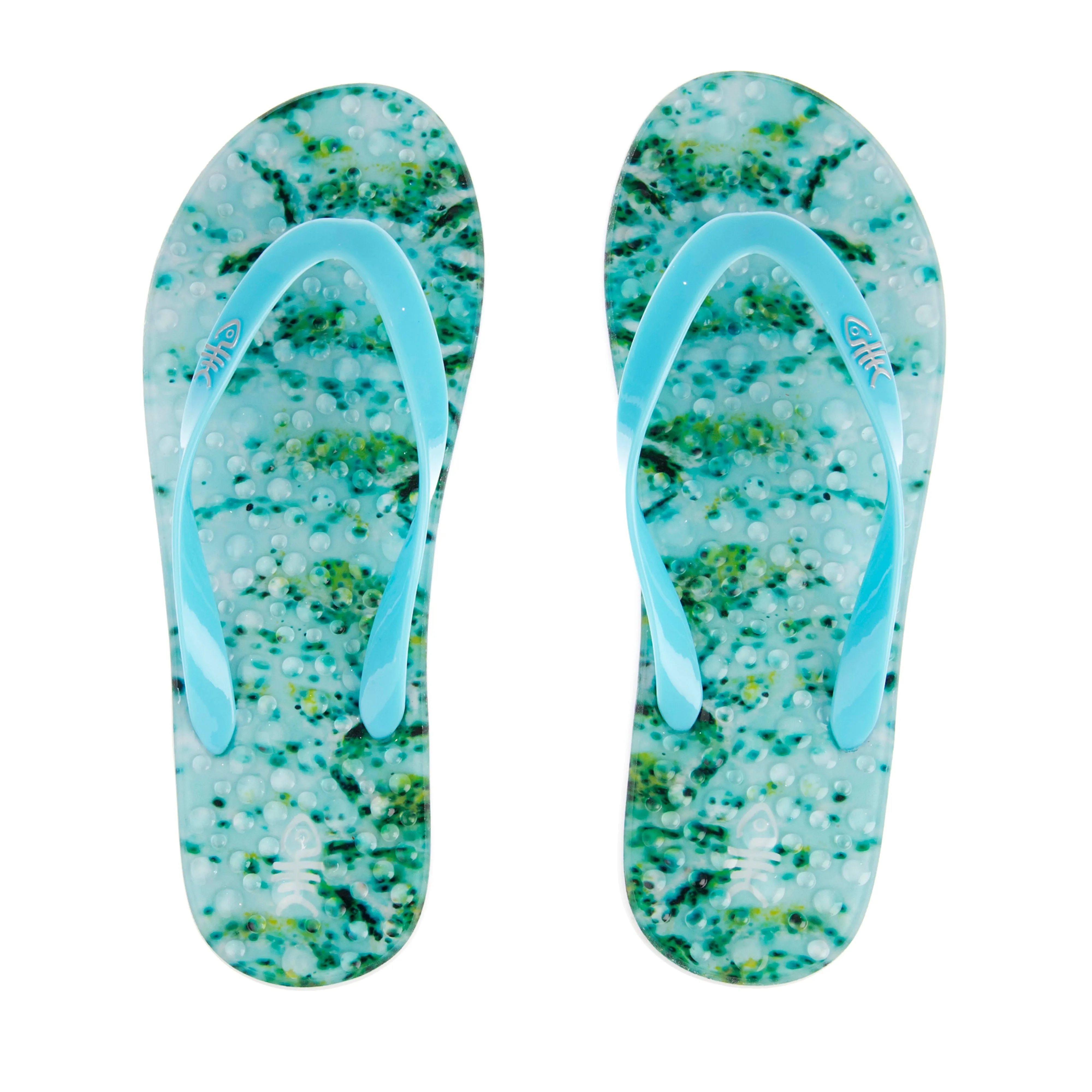 Aqua Flip Flops with Turqouise straps