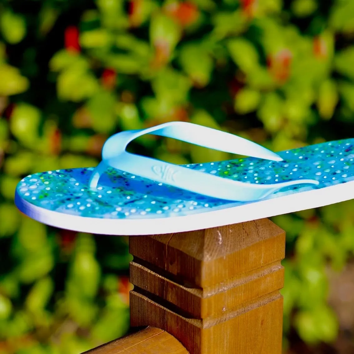 Aqua Flip Flops with Turqouise straps