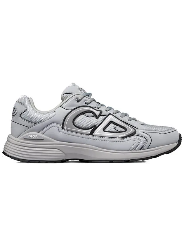 B30 CD Logo Patch Technical Fabric Low Top Sneakers Grey