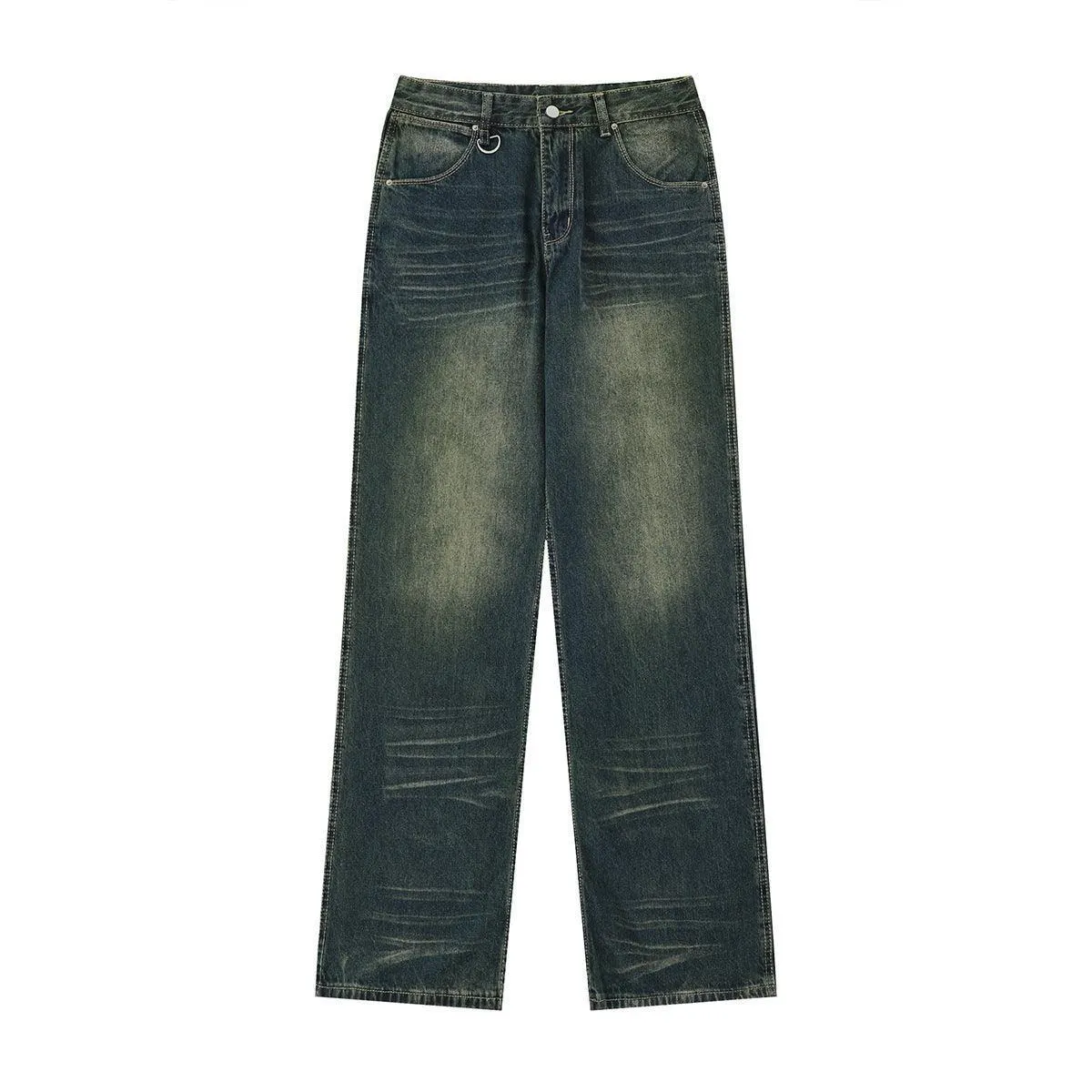 Distressed High Street Fashion Jeans – Trendy American Style for Teenagers