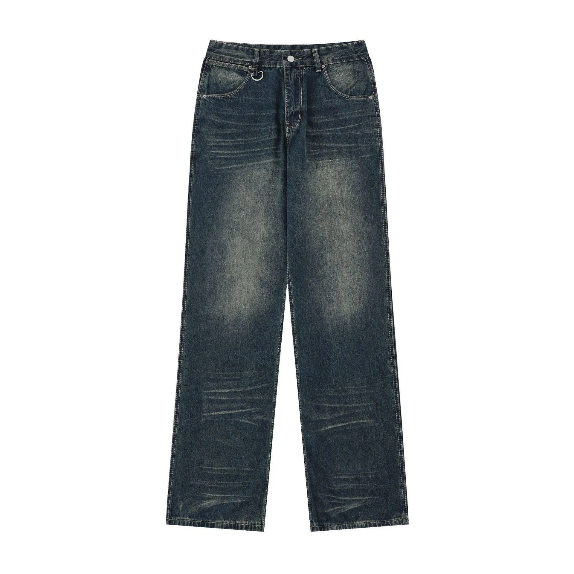 Distressed High Street Fashion Jeans – Trendy American Style for Teenagers