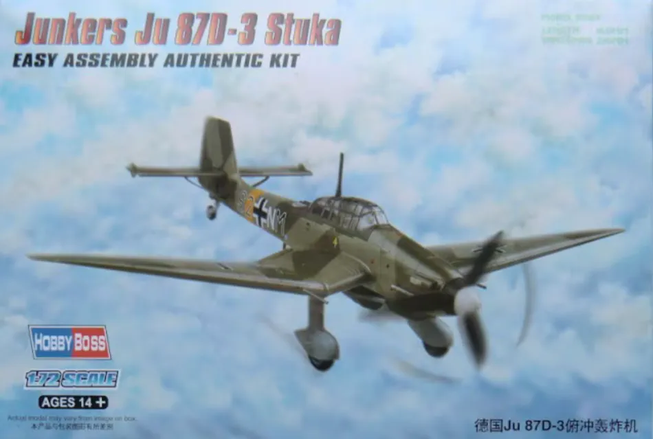 Hobby Boss 80286 1/72 Junkers Ju-87D-3 Stuka Easy Assembly kit