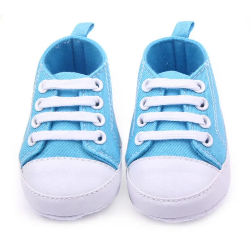 Infant Toddler Canvas Sneakers Baby Boy Soft Sole Crib Shoes First Walkers for 0-12M