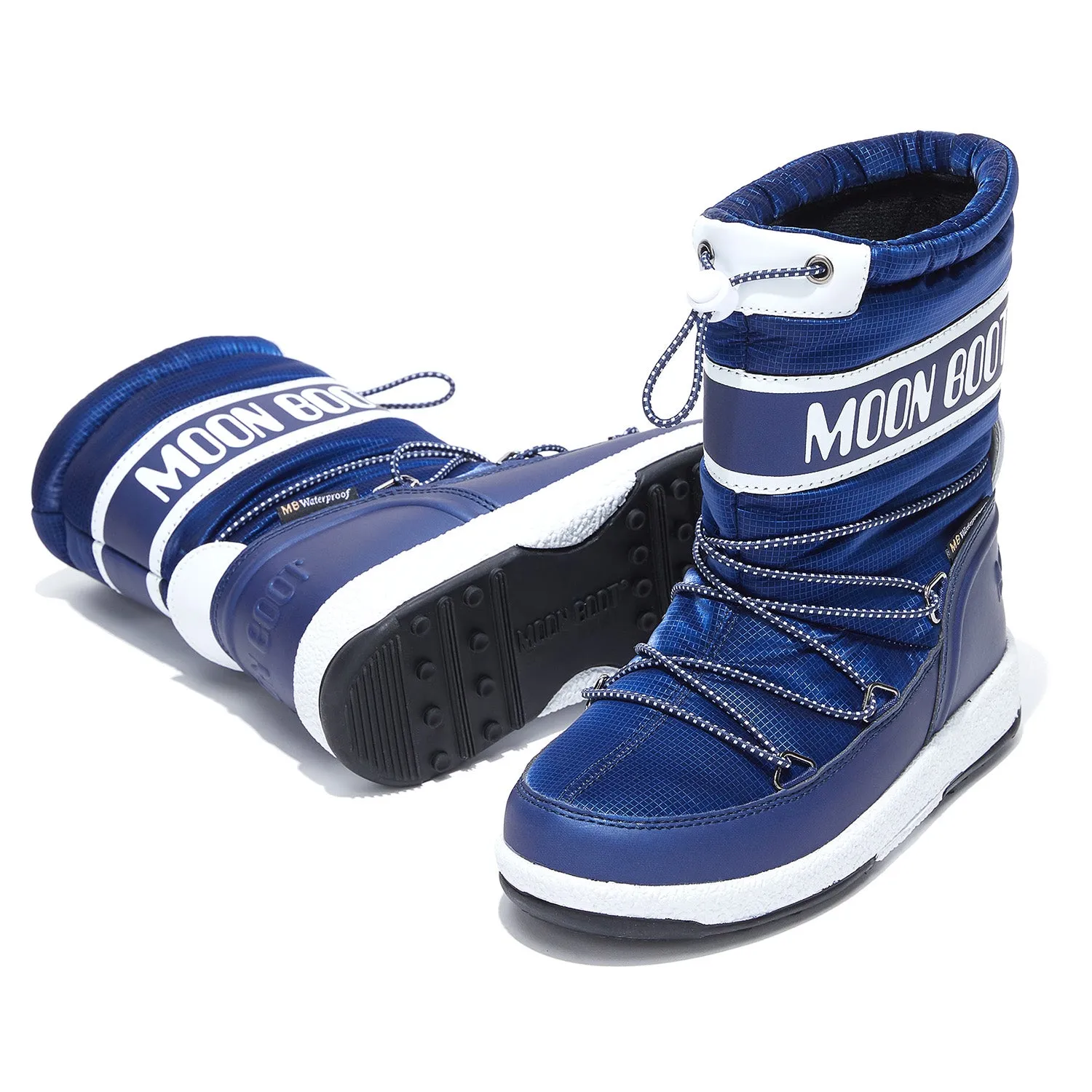 MOON BOOT Sport Junior Blue Ripstop Boots