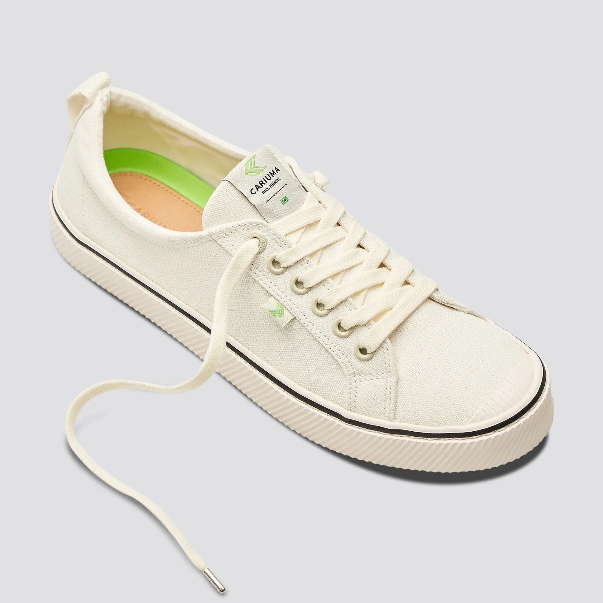 OCA Low Stripe White Canvas Sneaker Men