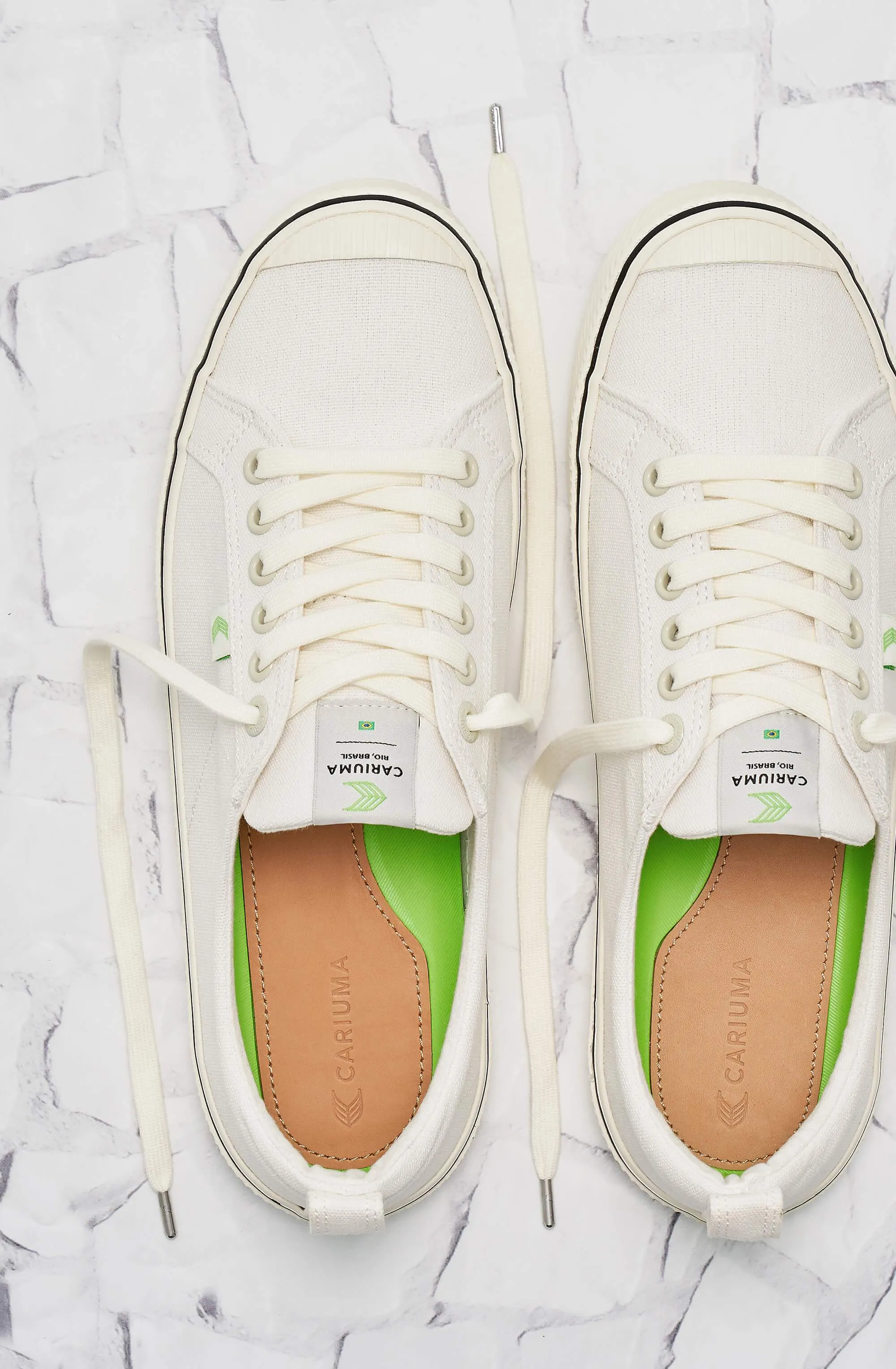 OCA Low Stripe White Canvas Sneaker Men