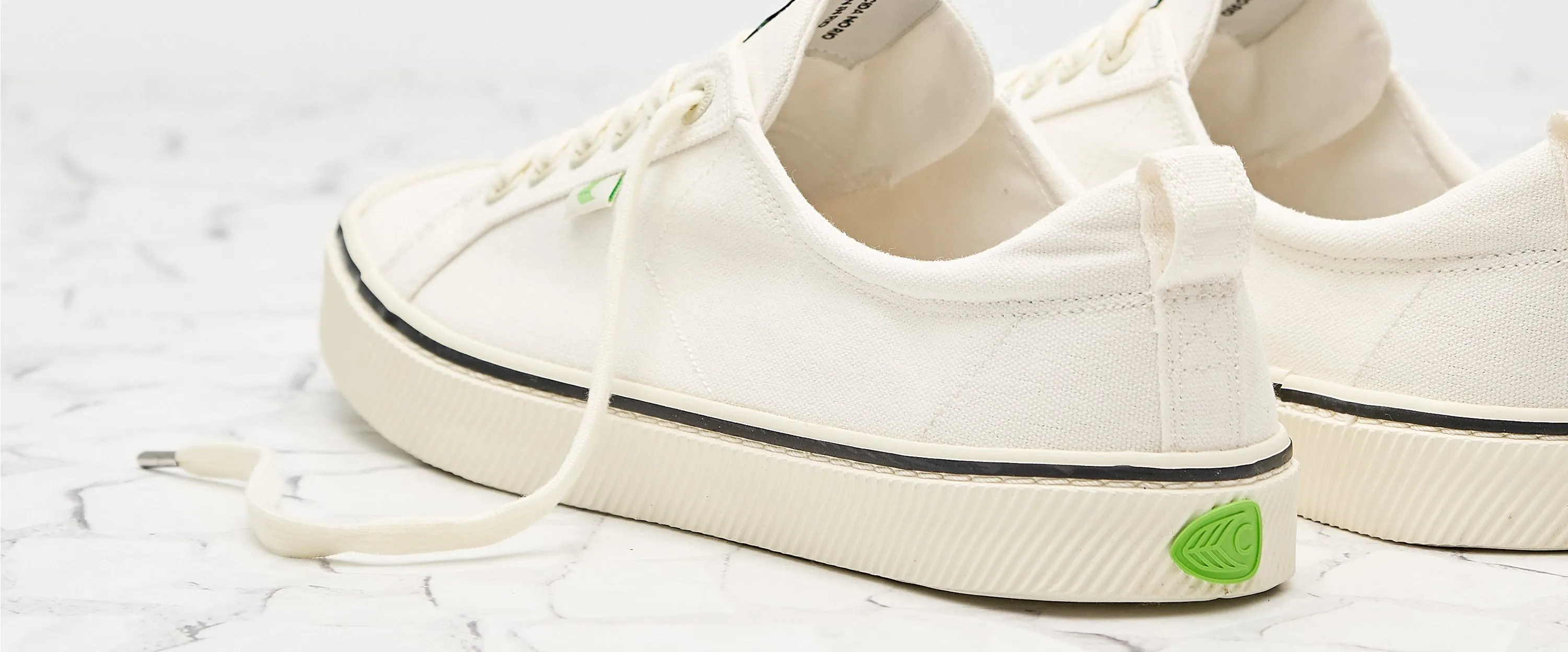 OCA Low Stripe White Canvas Sneaker Men