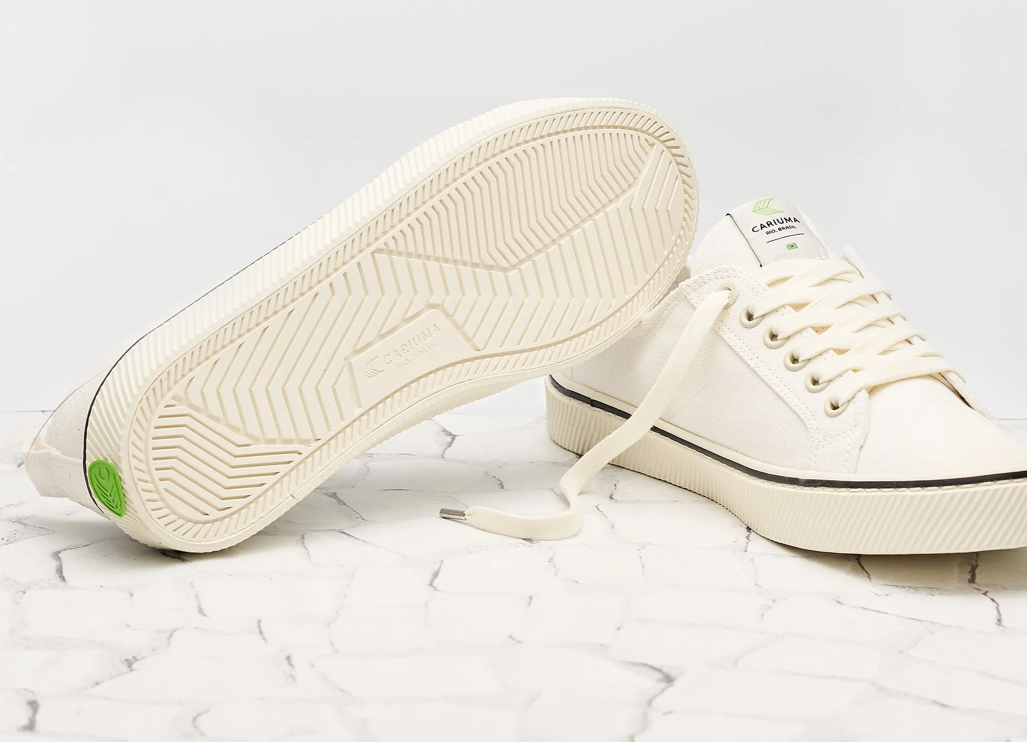 OCA Low Stripe White Canvas Sneaker Men