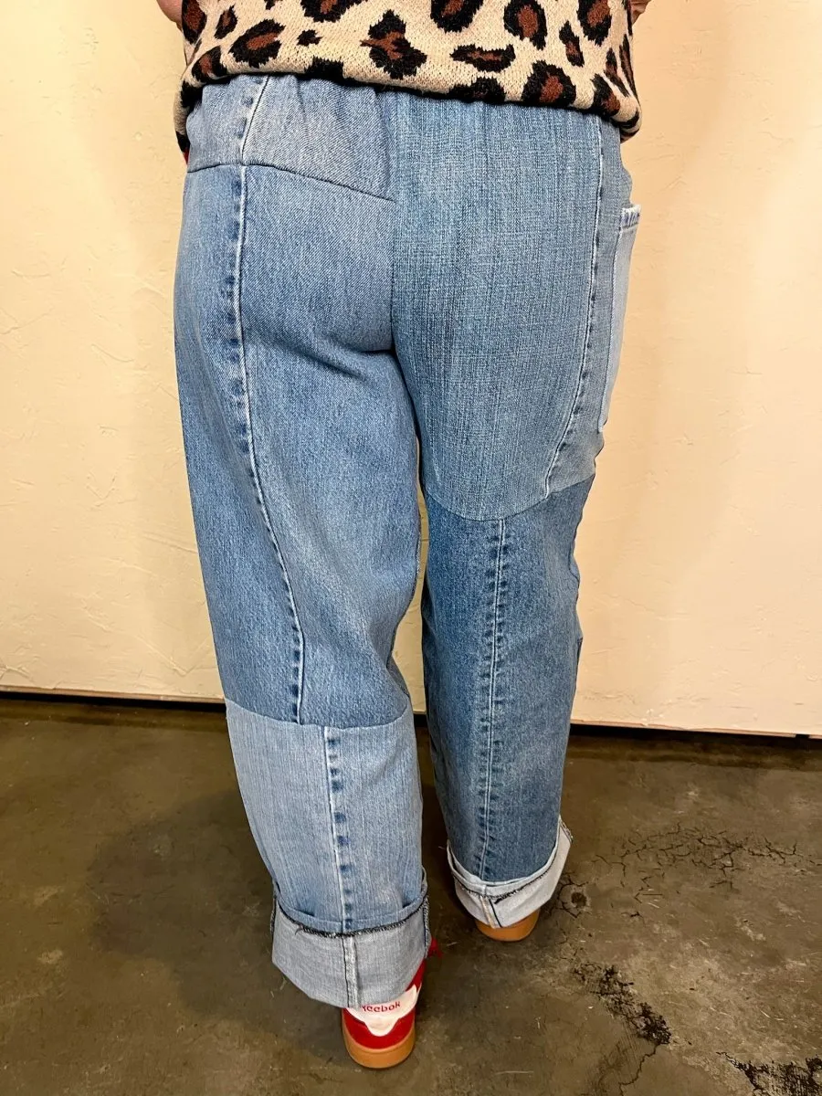 Rewind Denim Patchwork Pant