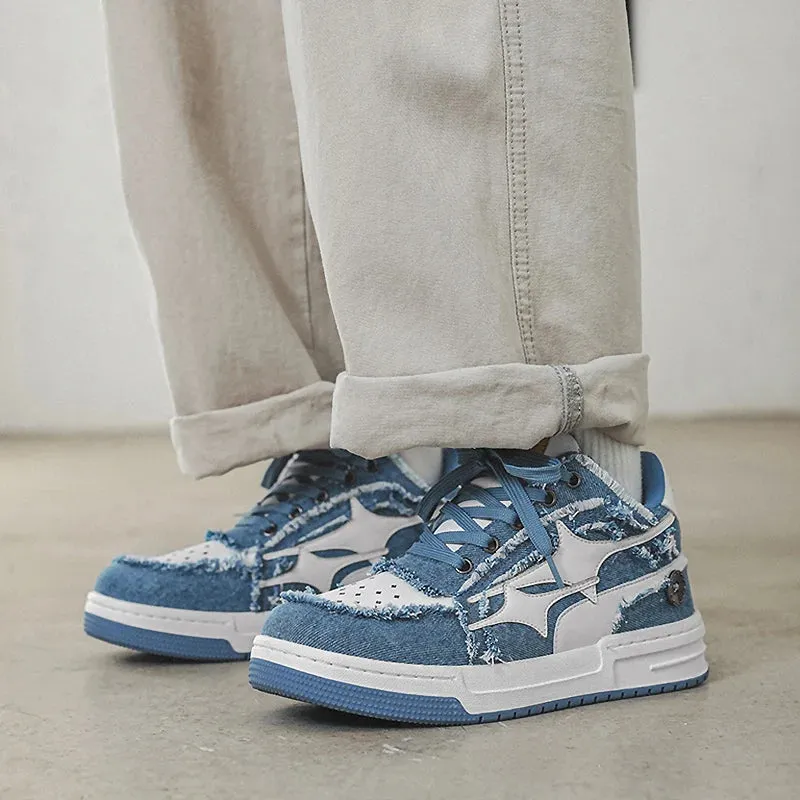 Y2K Denim Skate Schuhe für Damen Hip-Hop Sneakers